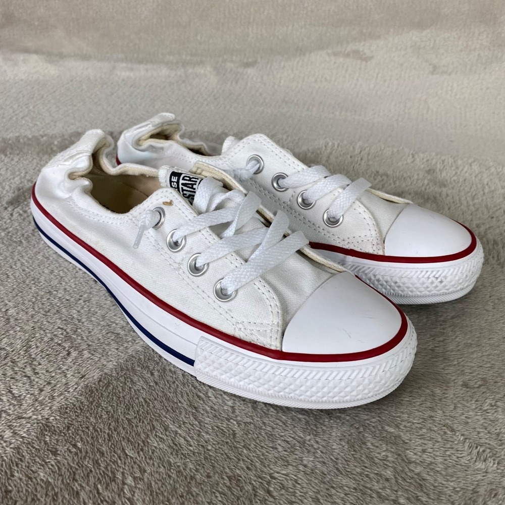 Converse Shoreline Slip On Sneaker Shoes Womens Size 11 White Canvas NEW